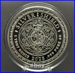 1 oz Silver Proof Am I Not A Man. 999 Pure Fine COA BOX 2023 Silver Shield