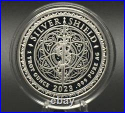 1 oz Silver Proof Am I Not A Man. 999 Pure Fine COA BOX 2023 Silver Shield