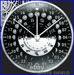 1 oz Silver Proof Cosmic Time. 999 Pure Silver COA BOX Full Moon Cosmos Cosmic