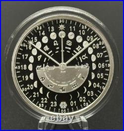 1 oz Silver Proof Cosmic Time. 999 Pure Silver COA BOX Full Moon Cosmos Cosmic