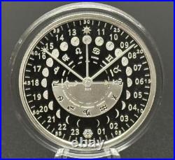 1 oz Silver Proof Cosmic Time. 999 Pure Silver COA BOX Full Moon Cosmos Cosmic