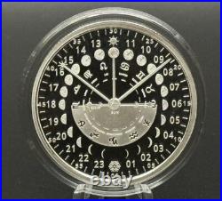 1 oz Silver Proof Cosmic Time. 999 Pure Silver COA BOX Full Moon Cosmos Cosmic