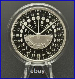 1 oz Silver Proof Cosmic Time. 999 Pure Silver COA BOX Full Moon Cosmos Cosmic