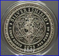 1 oz Silver Proof Cosmic Time. 999 Pure Silver COA BOX Full Moon Cosmos Cosmic