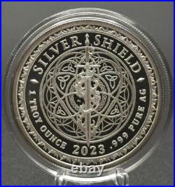 1 oz Silver Proof Cosmic Time. 999 Pure Silver COA BOX Full Moon Cosmos Cosmic