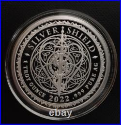 1 oz Silver Proof Eternity Alpha Scarab Beetle Egypt. 999 Pure Silver COA BOX