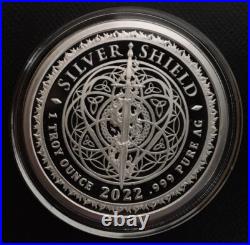 1 oz Silver Proof Eternity Alpha Scarab Beetle Egypt. 999 Pure Silver COA BOX