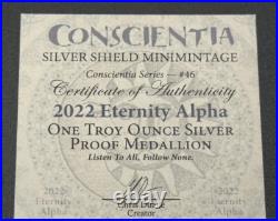 1 oz Silver Proof Eternity Alpha Scarab Beetle Egypt. 999 Pure Silver COA BOX
