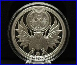 1 oz Silver Proof Eternity Delta Scarab Beetle Egypt. 999 Pure Silver COA BOX