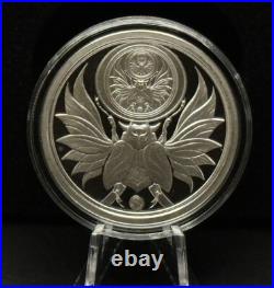 1 oz Silver Proof Eternity Delta Scarab Beetle Egypt. 999 Pure Silver COA BOX