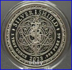 1 oz Silver Proof Eternity Delta Scarab Beetle Egypt. 999 Pure Silver COA BOX