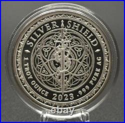 1 oz Silver Proof Eternity Delta Scarab Beetle Egypt. 999 Pure Silver COA BOX