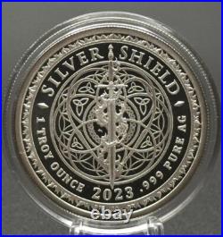 1 oz Silver Proof Eternity Delta Scarab Beetle Egypt. 999 Pure Silver COA BOX