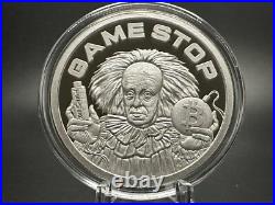 1 oz Silver Proof Game Stop Silver Shield. 999 Pure COA BOX 2023 Wall St Bets