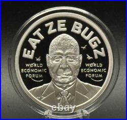 1 oz Silver Proof World Demonic Forum Silver Shield. 999 Pure COA BOX 2023