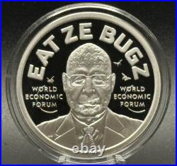 1 oz Silver Proof World Demonic Forum Silver Shield. 999 Pure COA BOX 2023