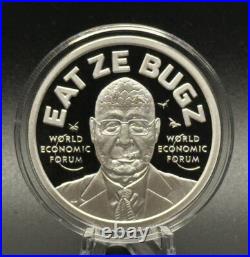 1 oz Silver Proof World Demonic Forum Silver Shield. 999 Pure COA BOX 2023