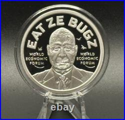 1 oz Silver Proof World Demonic Forum Silver Shield. 999 Pure COA BOX 2023