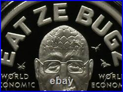 1 oz Silver Proof World Demonic Forum Silver Shield. 999 Pure COA BOX 2023