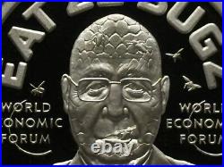 1 oz Silver Proof World Demonic Forum Silver Shield. 999 Pure COA BOX 2023