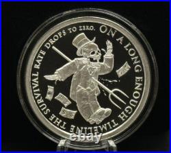 1 oz Silver Proof Zero Hedge Silver Shield. 999 Pure COA BOX 2023 Limited