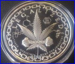 1 oz silver Proof Legalized! Cannabis Colorado! Wood Box! MicroMintage 1000! COA 1 oz silver Proof Legalized! Cannabis Colorado! Wood Box! MicroMintage 1000! COA