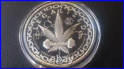1 oz silver Proof Legalized! Cannabis Colorado! Wood Box! MicroMintage 1000! COA 1 oz silver Proof Legalized! Cannabis Colorado! Wood Box! MicroMintage 1000! COA