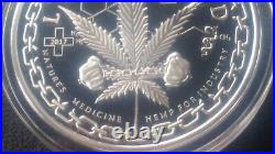 1 oz silver Proof Legalized! Cannabis Colorado! Wood Box! MicroMintage 1000! COA 1 oz silver Proof Legalized! Cannabis Colorado! Wood Box! MicroMintage 1000! COA