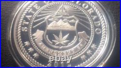 1 oz silver Proof Legalized! Cannabis Colorado! Wood Box! MicroMintage 1000! COA 1 oz silver Proof Legalized! Cannabis Colorado! Wood Box! MicroMintage 1000! COA