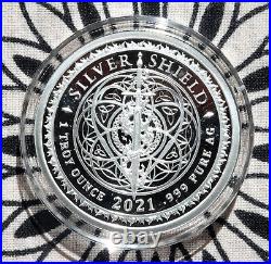 1 oz silver proof 2021 SBSS 10 yr Anni. 999 COA BOX Silver Shield MiniMintage