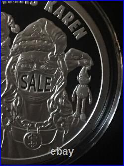 1 oz silver proof A Christmas Karen. 999 Pure Fine COA BOX Silver Shield SSG