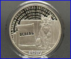 1 oz silver proof Catastrophe Denial 2022 COA. 999 Pure Box Silver Shield