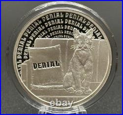 1 oz silver proof Catastrophe Denial 2022 COA. 999 Pure Box Silver Shield