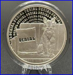 1 oz silver proof Catastrophe Denial 2022 COA. 999 Pure Box Silver Shield