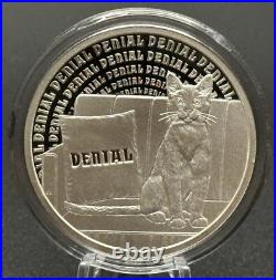 1 oz silver proof Catastrophe Denial 2022 COA. 999 Pure Box Silver Shield