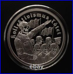 1 oz silver proof Collectivism Kills 2021. 999 COA BOX SSG Zombies Limited