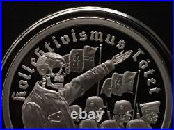 1 oz silver proof Collectivism Kills 2021. 999 COA BOX SSG Zombies Limited