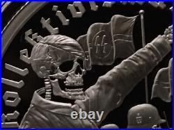 1 oz silver proof Collectivism Kills 2021. 999 COA BOX SSG Zombies Limited