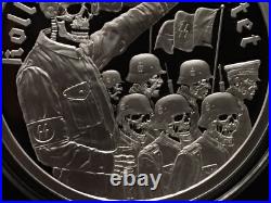 1 oz silver proof Collectivism Kills 2021. 999 COA BOX SSG Zombies Limited