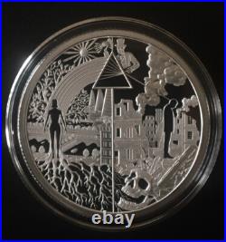 1 oz silver proof Dark Side Of Humanity. 999 Pure COA BOX SSG Silver Shield