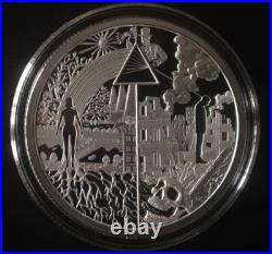 1 oz silver proof Dark Side Of Humanity. 999 Pure COA BOX SSG Silver Shield