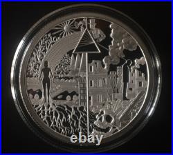 1 oz silver proof Dark Side Of Humanity. 999 Pure COA BOX SSG Silver Shield