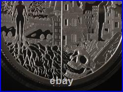 1 oz silver proof Dark Side Of Humanity. 999 Pure COA BOX SSG Silver Shield