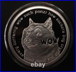1 oz silver proof Dogecoin 2021.999 Pure COA Box Silver Shield SSG limited