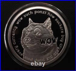 1 oz silver proof Dogecoin 2021.999 Pure COA Box Silver Shield SSG limited