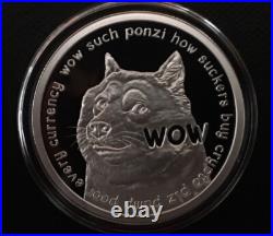 1 oz silver proof Dogecoin 2021.999 Pure COA Box Silver Shield SSG limited