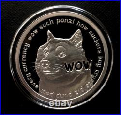 1 oz silver proof Dogecoin 2021.999 Pure COA Box Silver Shield SSG limited