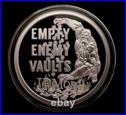1 oz silver proof Empty Enemy Vaults. 999 Pure COA BOX SSG 2021 Silver Shield