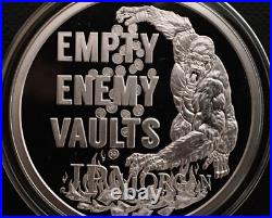1 oz silver proof Empty Enemy Vaults. 999 Pure COA BOX SSG 2021 Silver Shield