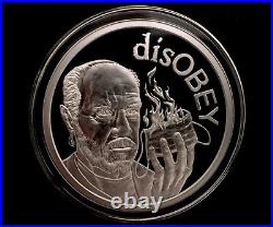 1 oz silver proof George Carlin V1 2021.999 Pure COA Box Silver Shield Comedy